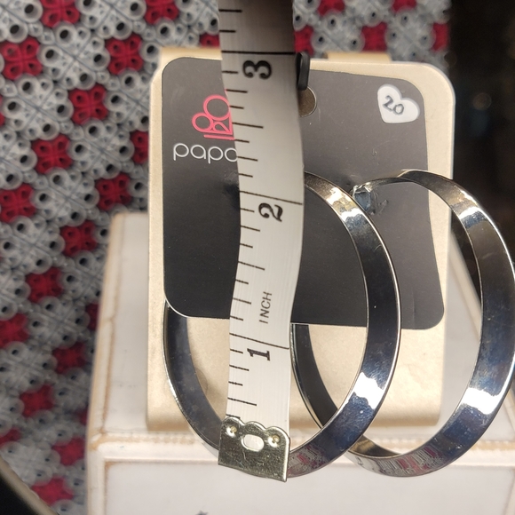 Gypsy Hoop Silver Earrings - Picture 3 of 3